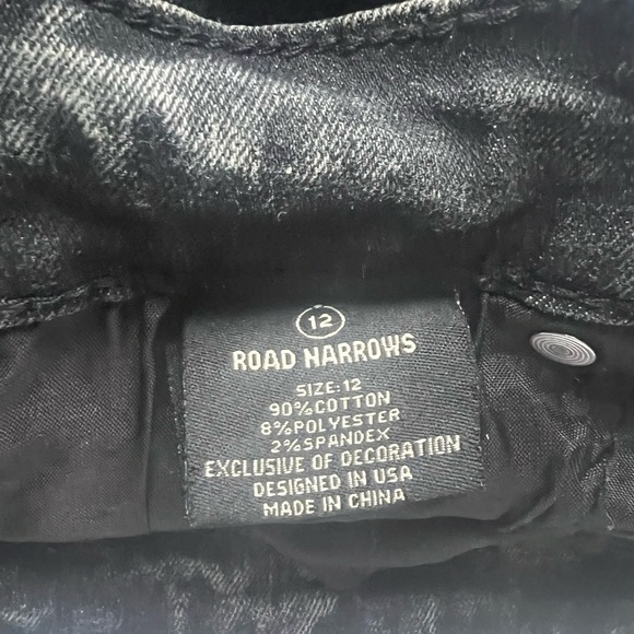 Road Narrows Jeans Shorts Denim Distressed Destroyed Paint - Picture 6 of 9